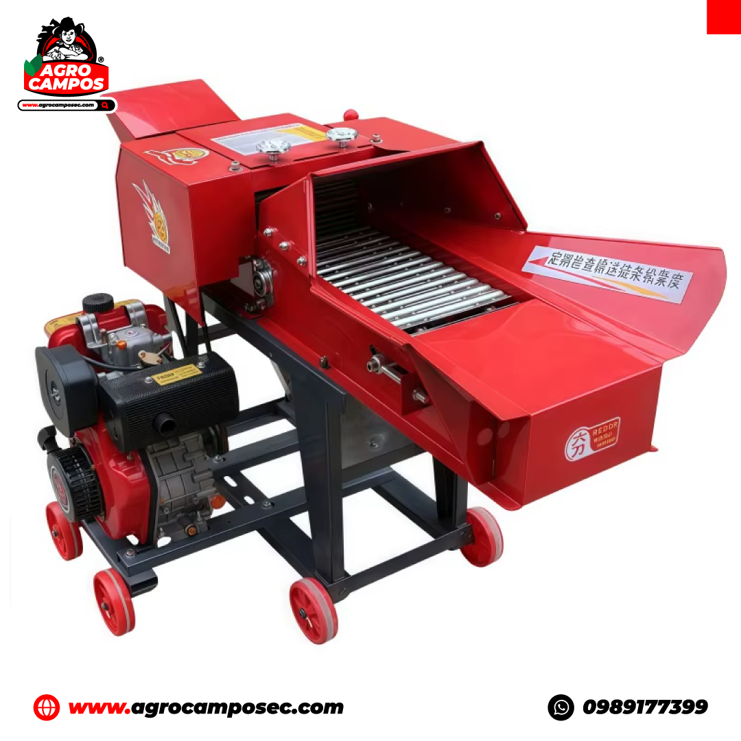 Picadora de Pasto 5,6 HP con Banda Metálica Transportadora