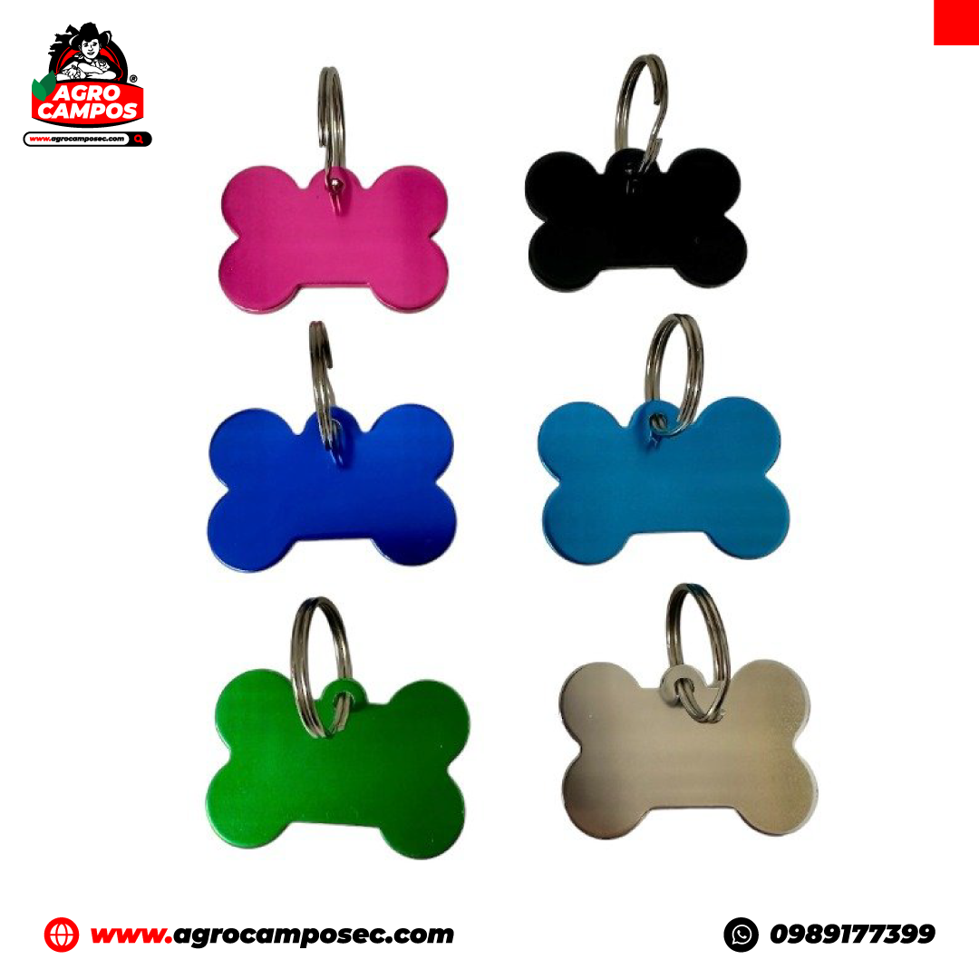 Placa para Collar de Mascotas en Varios Diseños