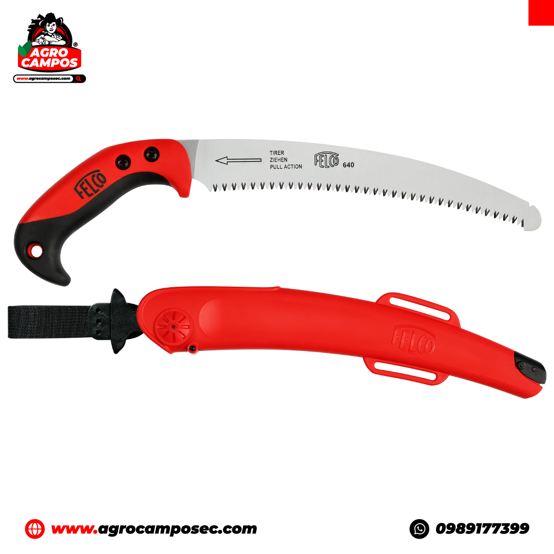 Sierra de Podar Curva Felco 640 con Estuche Calidad Suiza