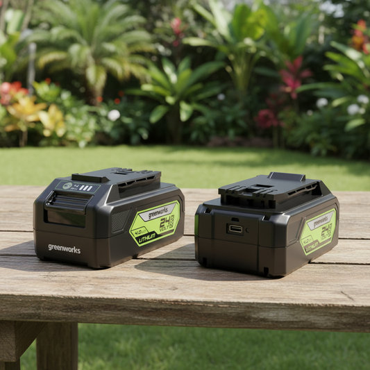 bateria-greenworks-usb-24v-jardin-dos-baterias-cesped-plantas-tropicales-ecuador