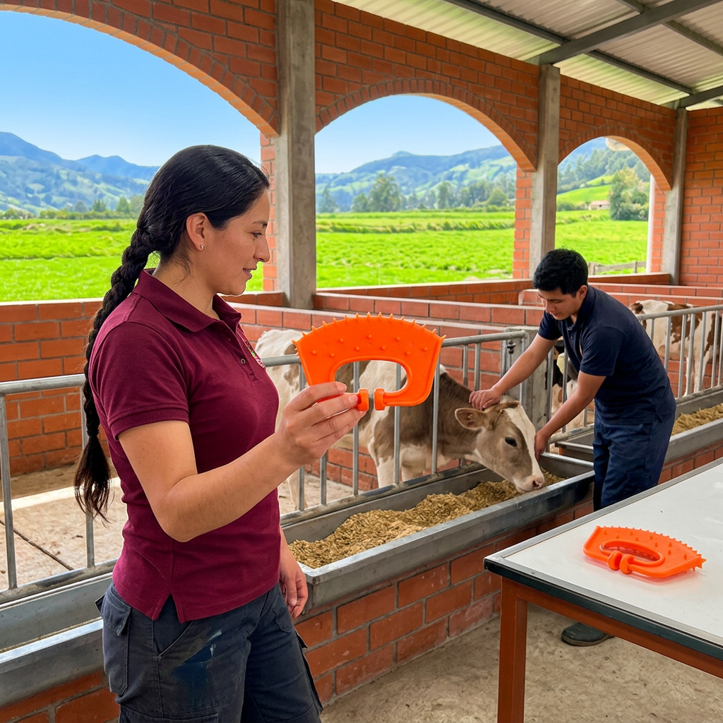 Seguimiento de la alimentación en establo de ladrillo