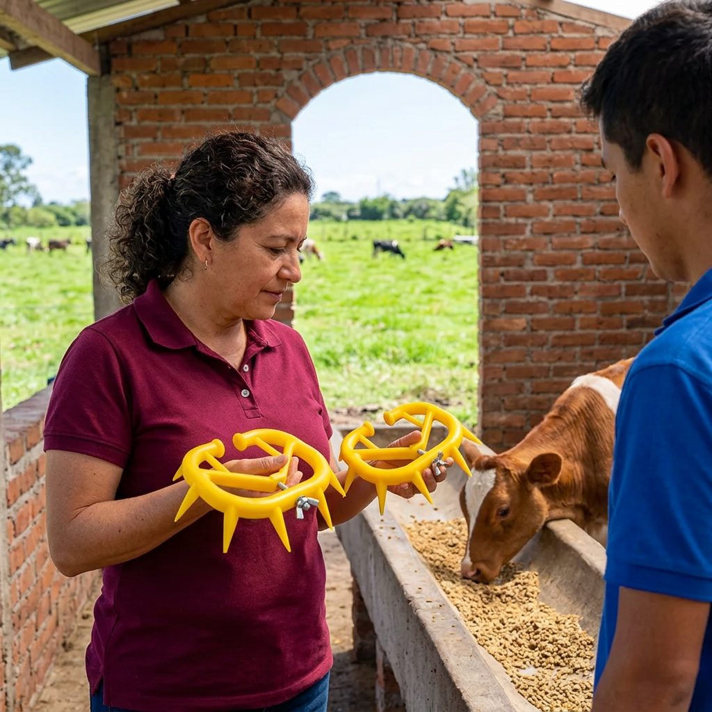 Seguimiento de la alimentación en establo de ladrillo