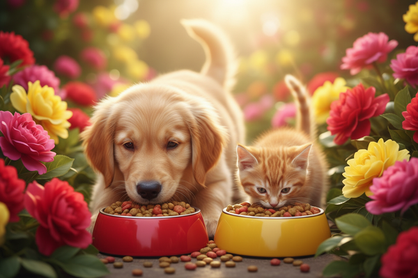 Alimentos Mascotas - Duo feliz de cerca