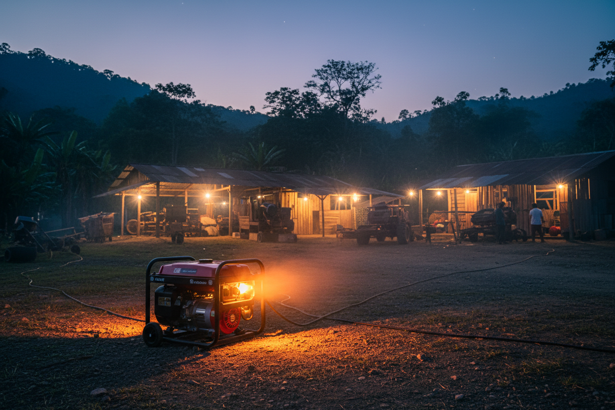 Generadores - Finca al atardecer