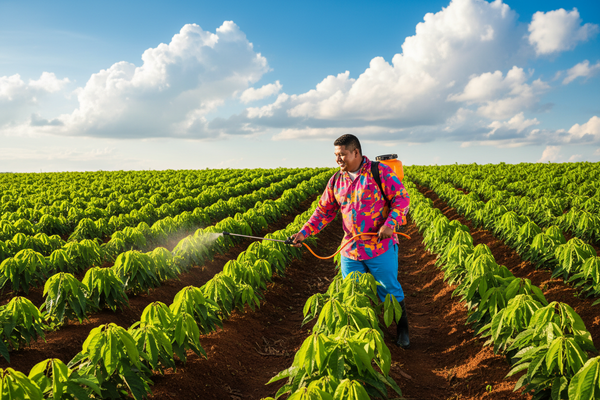 Herbicidas - Agricultor fumigando
