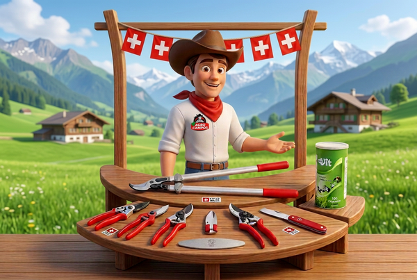Productos Suizos con nuevo paisaje y logo definido
