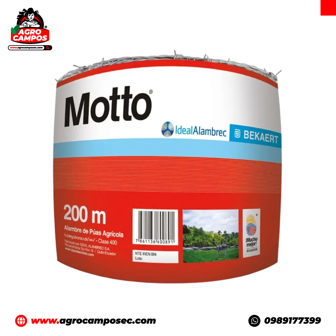 Alambre Motto 200 m rojo 8 kg