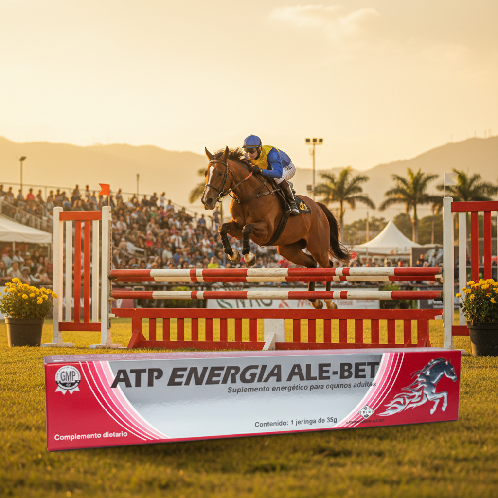 ATP Energia Competencia Ecuestre Jinete Saltando Obstaculo Equinos Ecuador - Agro Campos® Online Store
