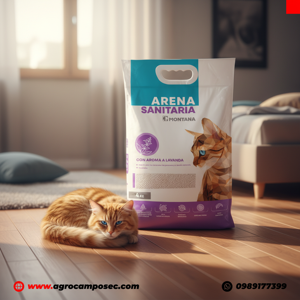 Arena Sanitaria Gatos Montana Bentonita Aglomerante Dormitorio Felinos Ecuador - Agro Campos® Online Store
