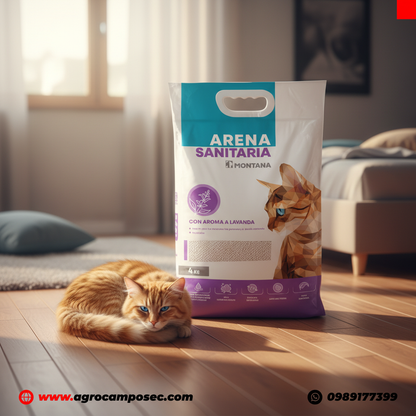 Arena Sanitaria Gatos Montana Bentonita Aglomerante Dormitorio Felinos Ecuador - Agro Campos® Online Store

