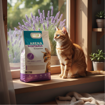 Arena Sanitaria Gatos Montana Lavanda Ventana Gatos Interior Higiene Ecuador - Agro Campos® Online Store

