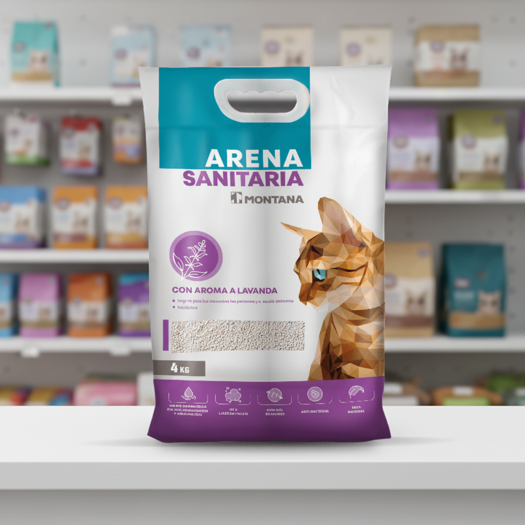 Arena Sanitaria Gatos Montana Tienda Veterinaria Lavanda Limon Presentaciones Ecuador - Agro Campos® Online Store
