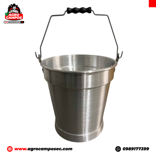 Balde Lechero de Acero Inoxidable 15 Litros