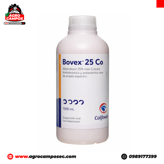 Bovex 25 CO Albendazol Micronizado Antiparasitario Oral Amplio Espectro Bovinos Ecuador - Agro Campos® Online Store