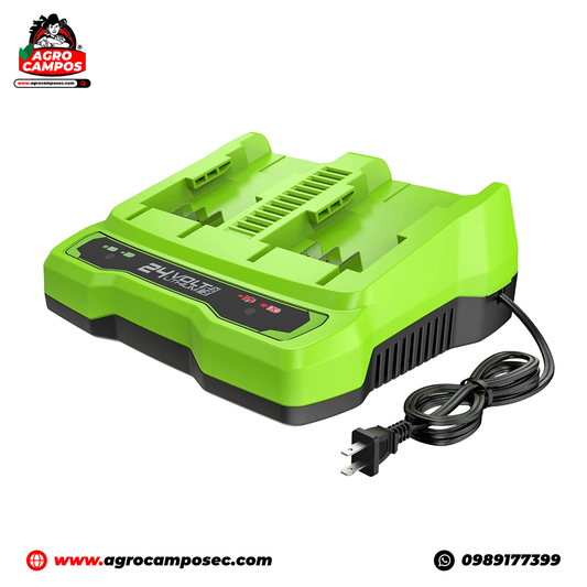 Cargador Doble Greenworks 24V Baterias Herramientas Electricas Ecuador - Agro Campos® Online Store