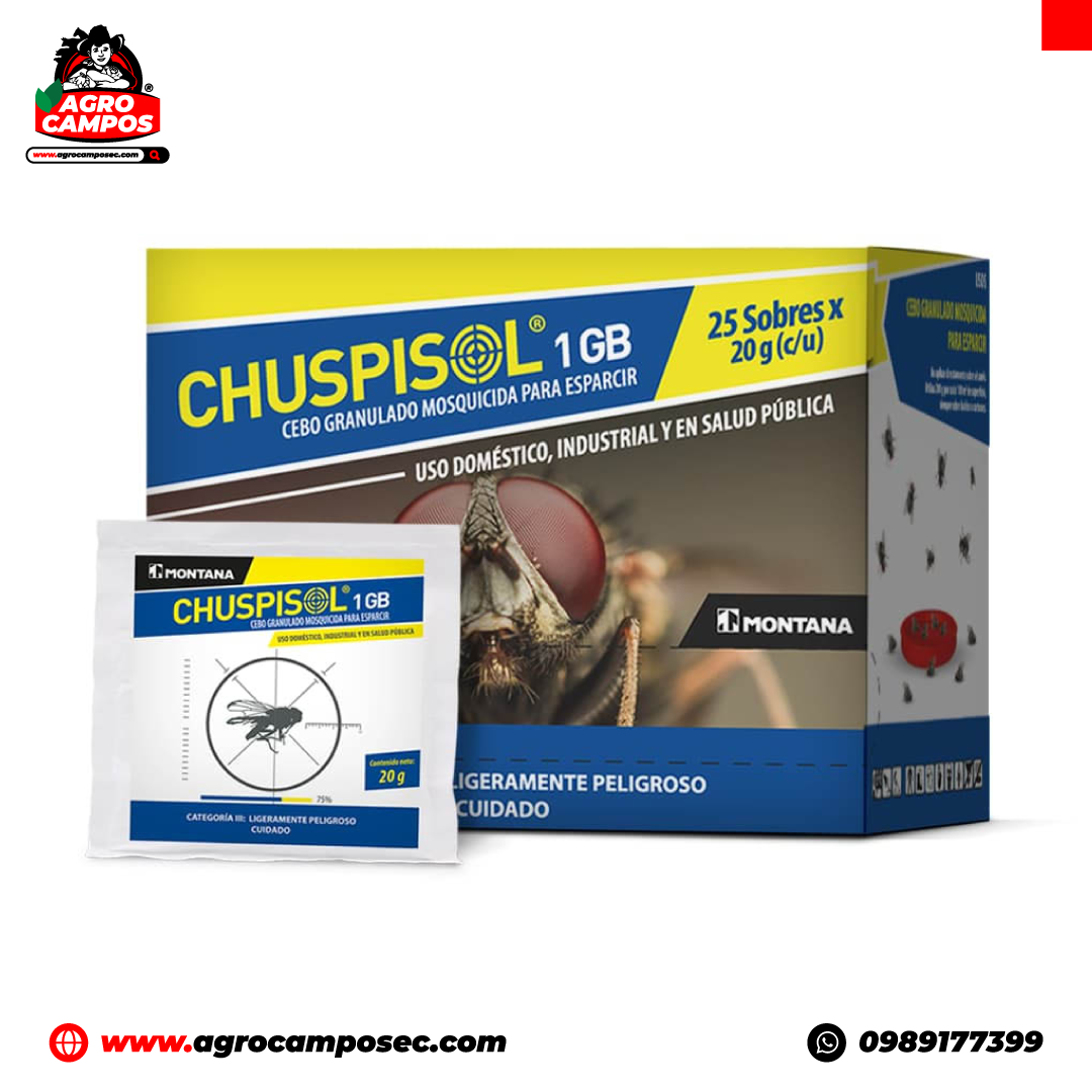 Chuspisol Sobre Insecticida Granulado Control Moscas Instalaciones Pecuarias Ecuador - Agro Campos® Online Store
