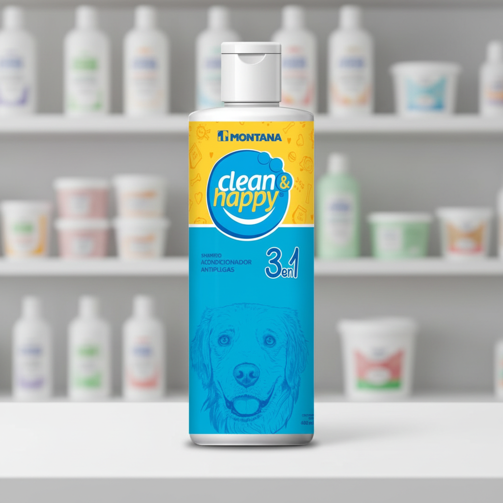 Clean Happy Montana Frasco Shampoo Tienda Veterinaria Caninos Uso Profesional Ecuador - Agro Campos® Online Store
