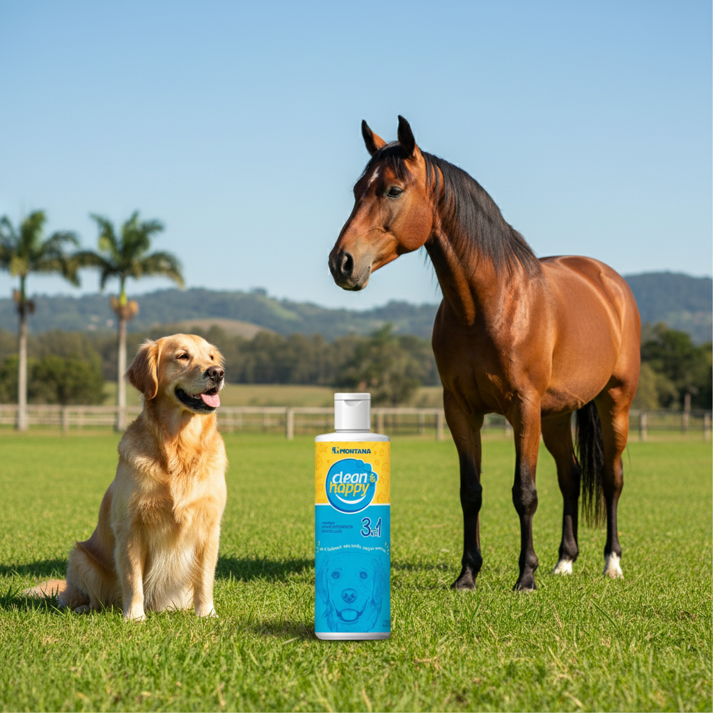 Clean Happy Montana Shampoo Veterinario Finca Perros Trabajo Campo Ecuador - Agro Campos® Online Store
