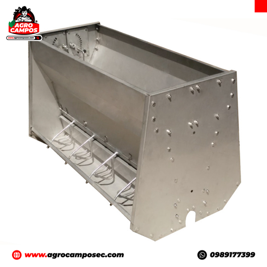 Comedero Inoxidable Doble para Lechones de Destete