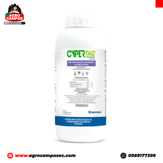 Cypertag Cipermetrina Butoxido Piperonilo Insecticida Amplio Espectro Instalaciones Pecuarias Ecuador - Agro Campos® Online Store
