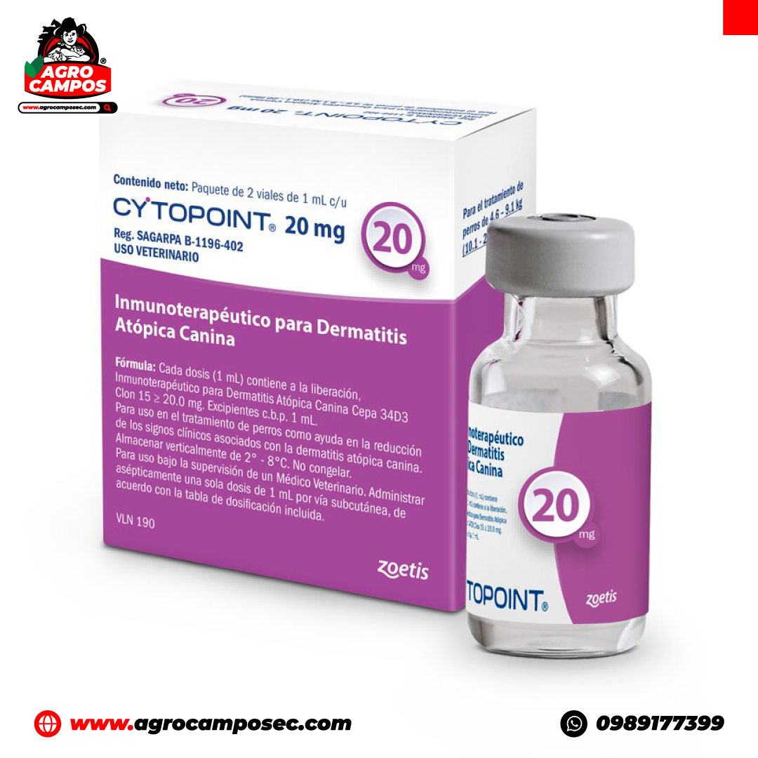 Cytopoint Inyectable para Dermatitis Canina 20 o 30 mg