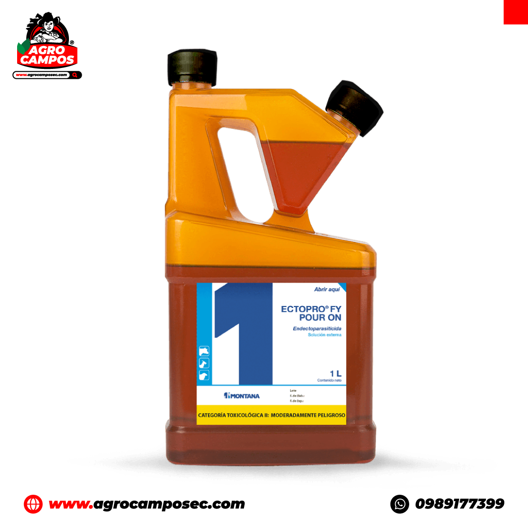 Ectopro FY Pour On Fipronil Abamectina Aceite Neem Antiparasitario Topico Bovinos Ecuador - Agro Campos® Online Store
