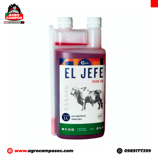 El Jefe Pour On Garrapaticida Topico Bovinos Equinos Ovinos Caprinos Porcinos Ecuador - Agro Campos® Online Store
