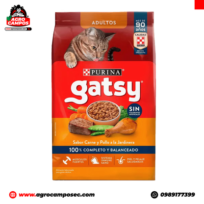 Gatsy Pollo y Carne a la Jardinera para Gatos Adultos