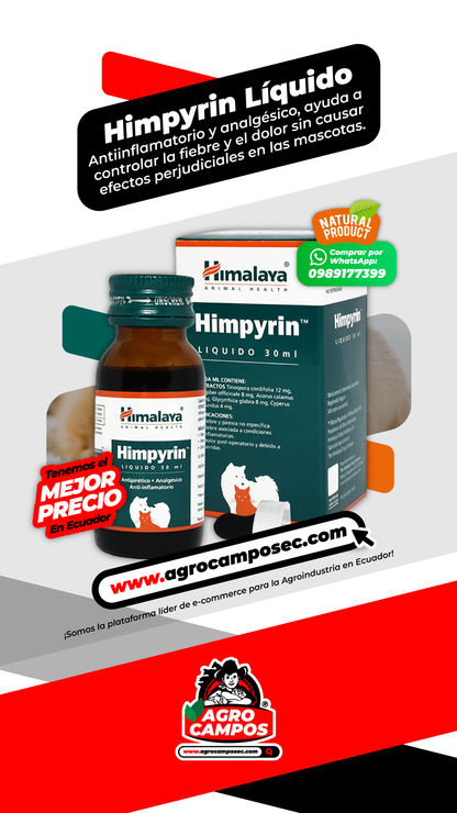 Himpyrin Liquido Frasco 30ml Antiinflamatorio Natural Uso Veterinario Ecuador - Agro Campos® Online Store