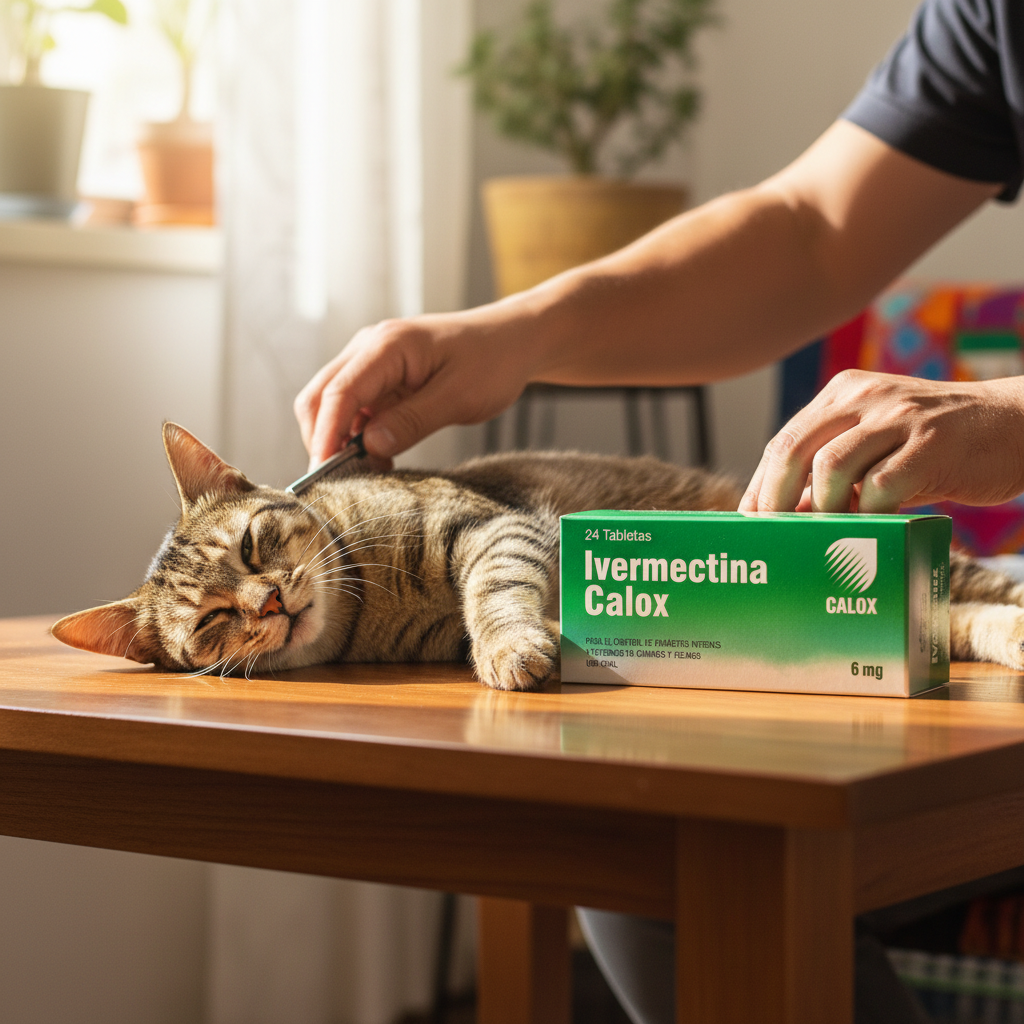 Ivermectina Calox Adulto Peinando Gato Atigrado Relajado Post Tratamiento Ecuador - Agro Campos® Online Store
