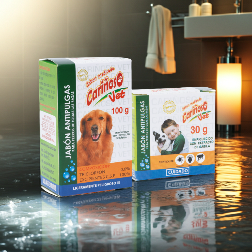 Jabon Carinoso Biolovet 100g Insecticida Veterinario Mascotas Ecuador - Agro Campos® Online Store