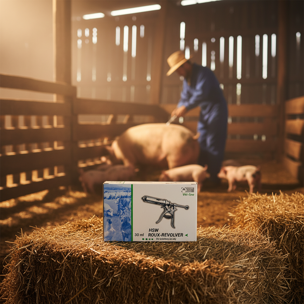 Jeringa Pistola Roux Revolver HSW Granja Porcina Vacunacion Cerdos Ecuador - Agro Campos® Online Store
