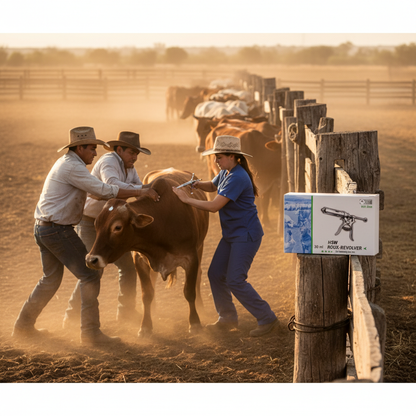 Jeringa Pistola Roux Revolver HSW Manga Vacunacion Bovinos Corral Ecuador - Agro Campos® Online Store
