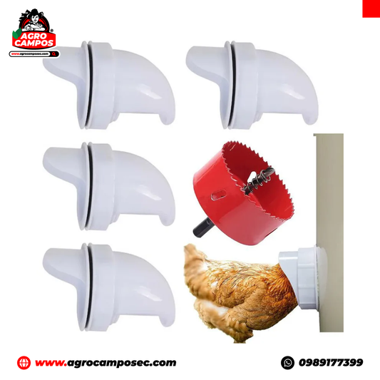 Kit de Comederos Automáticos para Aves de Corral 4 Piezas