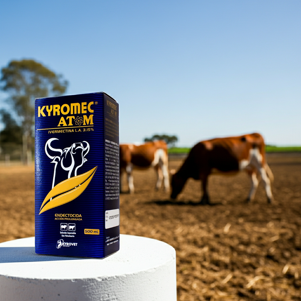 Kyromec Atom 3.15% Garrapatas Nuches Piojos Acaros Sarna Bovinos Ecuador - Agro Campos® Online Store