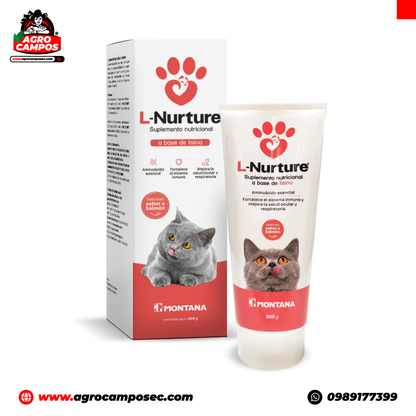 L Nurture Montana Lisina Gel Oral Felinos Suplemento Nutricional Palatabilidad Ecuador - Agro Campos® Online Store
