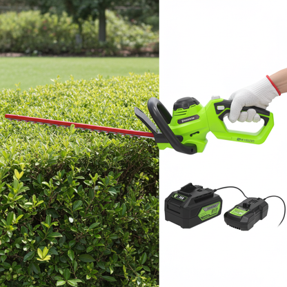Podadora de Altura + Cortasetos Greenworks 24V