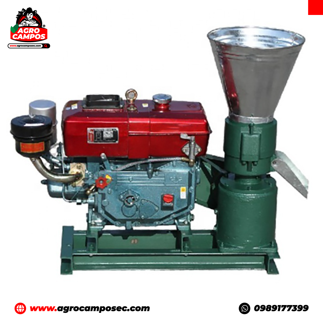 Pelletizadora de Balanceado Diésel 12 HP 210 mm