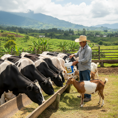 Probalance Ganaderia Montana Agricultor Mezclando Vacas Cabras Concentrado Mineral Ecuador - Agro Campos® Online Store

