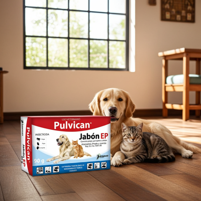 Pulvican Jabon EP Insecticida Topico Perros Gatos Antiparasitario Ecuador - Agro Campos® Online Store
