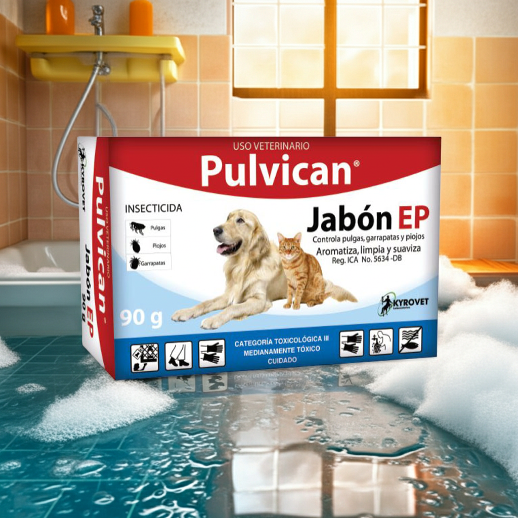 Pulvican Jabon EP Limpieza Pelaje Antipulgas Garrapatas Mascotas Ecuador - Agro Campos® Online Store
