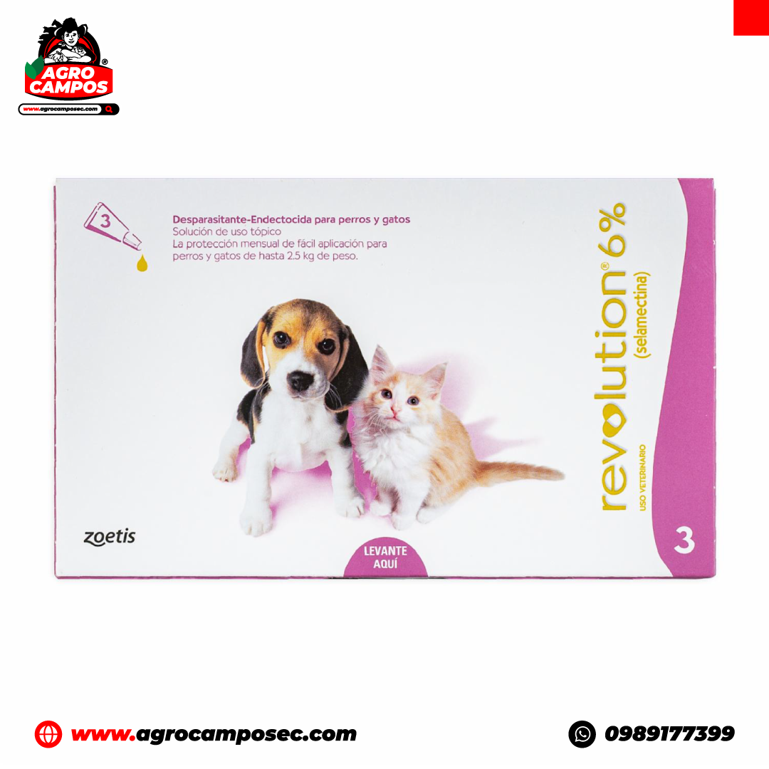 Revolution Antiparasitario Tópico Perros y Gatos 3 Pipetas