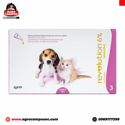 Revolution Antiparasitario Tópico Perros y Gatos 3 Pipetas