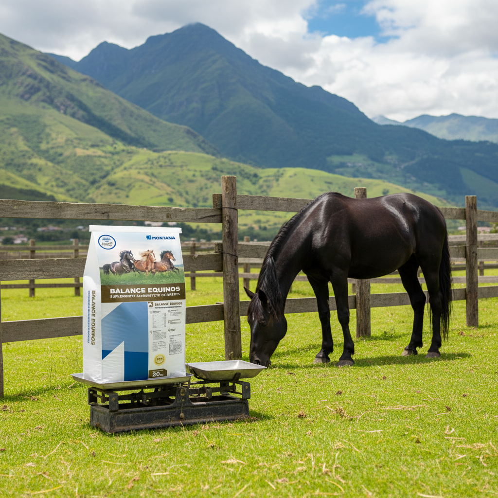 Sal Balance Equinos Montana Potrero Andino Caballo Negro Pelaje Reluciente Ecuador - Agro Campos® Online Store

