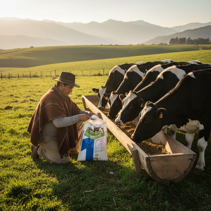 Sal Balance Leche Montana Agricultor Mezclando Comedero Vacas Suplemento Mineral Ecuador - Agro Campos® Online Store
