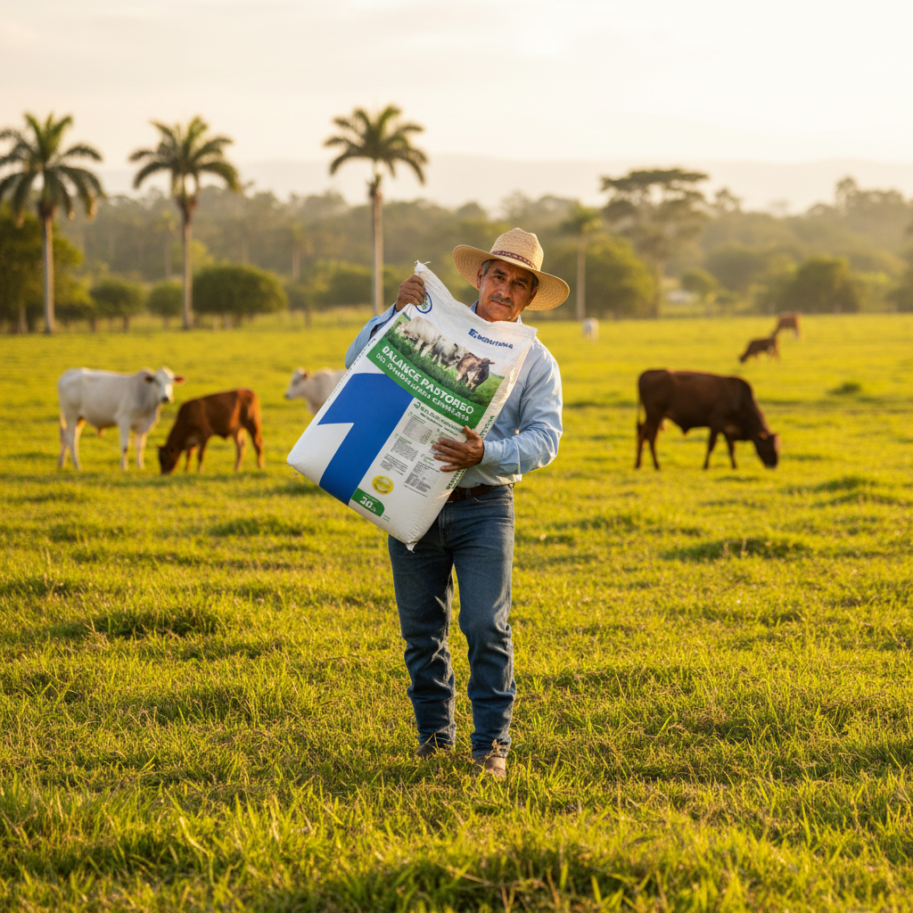 Sal Balance Pastoreo Montana Ganadero Cargando Saco Potrero Suplemento Mineral Ecuador - Agro Campos® Online Store
