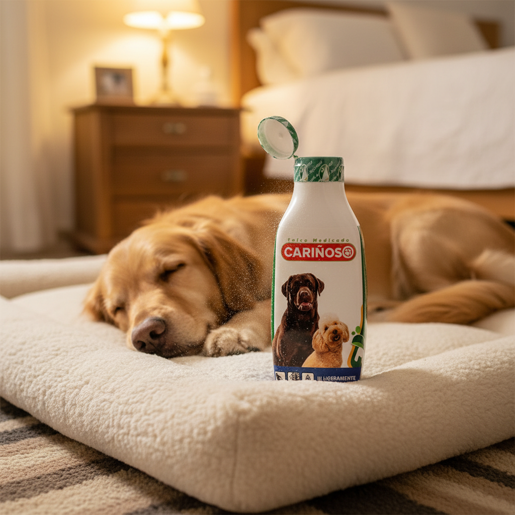 Talco Carinoso Cama Perro Polvo Control Ambiental Pulgas Mascotas Ecuador - Agro Campos® Online Store
