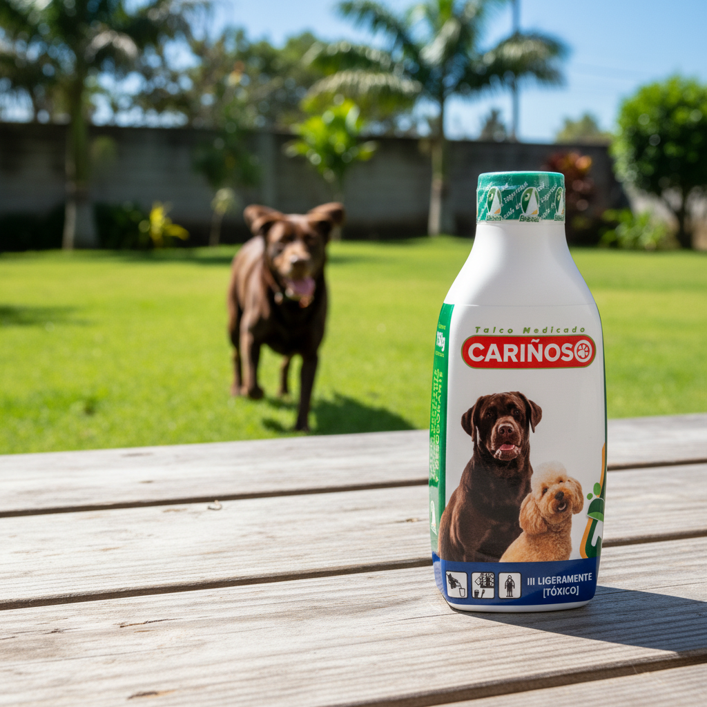 Talco Carinoso Labrador Corriendo Libre Post Tratamiento Antipulgas Ecuador - Agro Campos® Online Store
