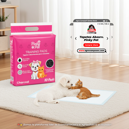 Tapetes Absorbentes Pinky Pet Control Olores Mascotas Ecuador - Agro Campos® Online Store

