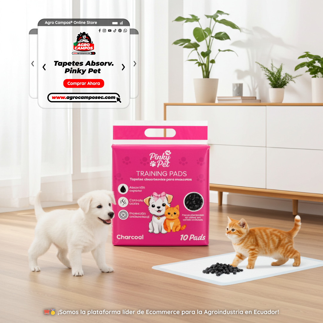 Tapetes Absorbentes Pinky Pet Higiene Caninos Felinos Uso Interior Ecuador - Agro Campos® Online Store
